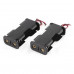 2 x AA 3V Battery Case Holder Wired Black Plastic 